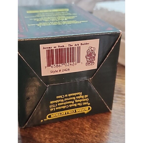 Boyds Bears Jeremy As Noah The Ark Builder #2426 1995 Bearstone Collections - Picture 12 of 12